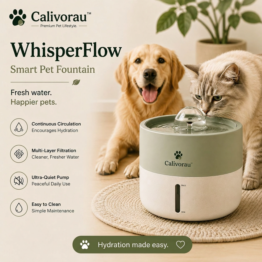 Calivorau™ WhisperFlow Smart Pet Fountain